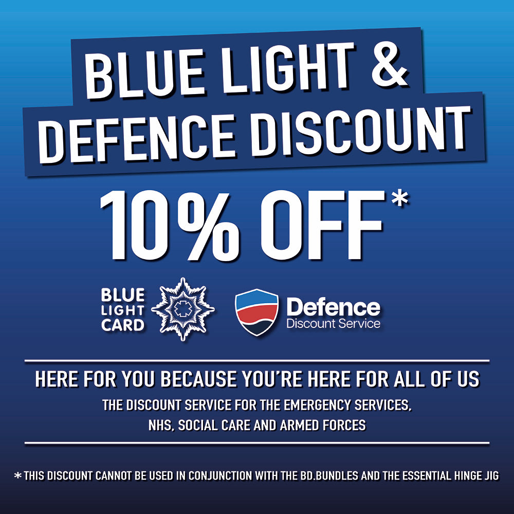 Blue Light Card & Defence Discount get 10% Off!  Benchdog Tools