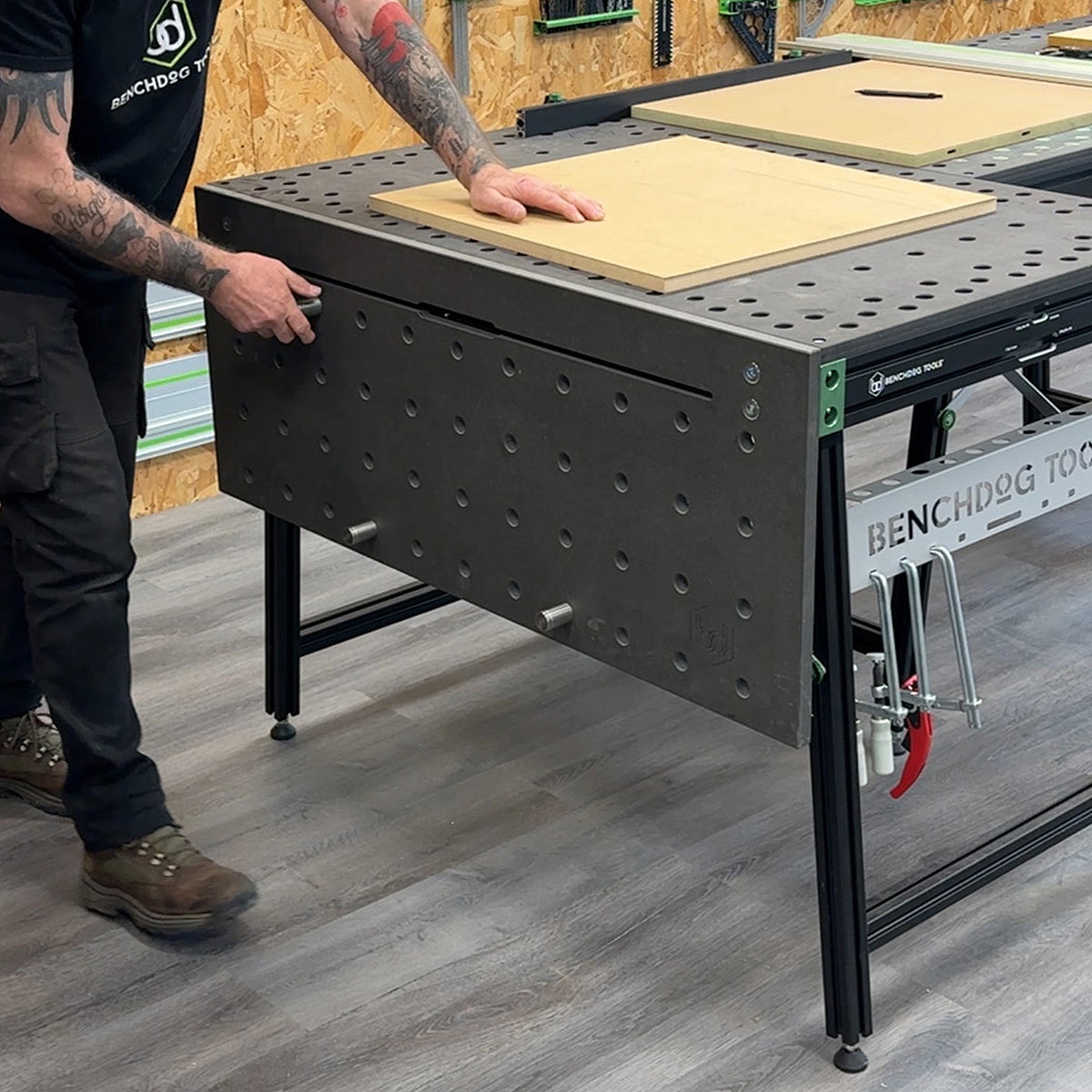 Vertical MFT Workstation Extension - Black Fibralux MR – Benchdog Tools