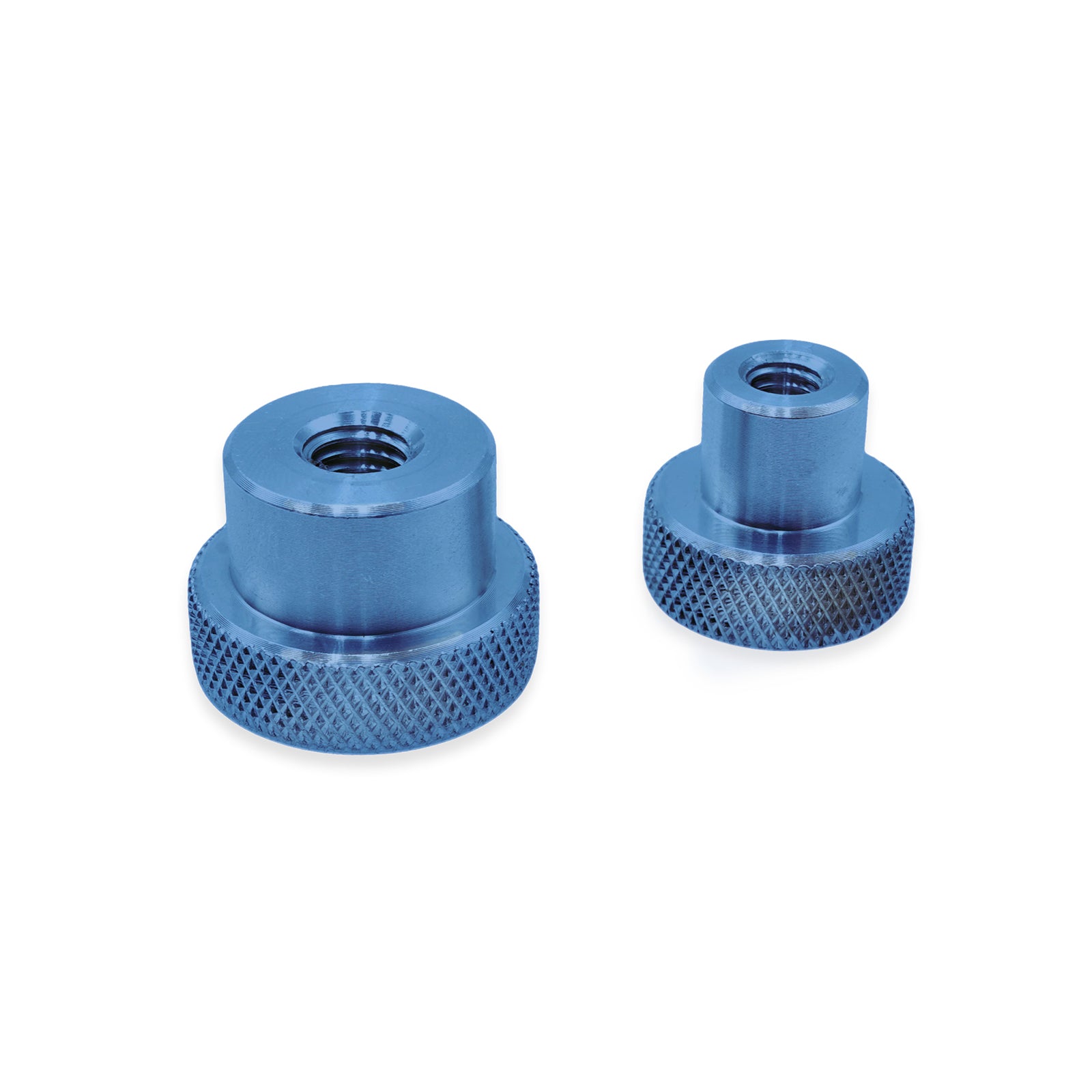 Essential Roofing Square Aluminium Replacement Knurled Thumbscrews in Blue - Pair