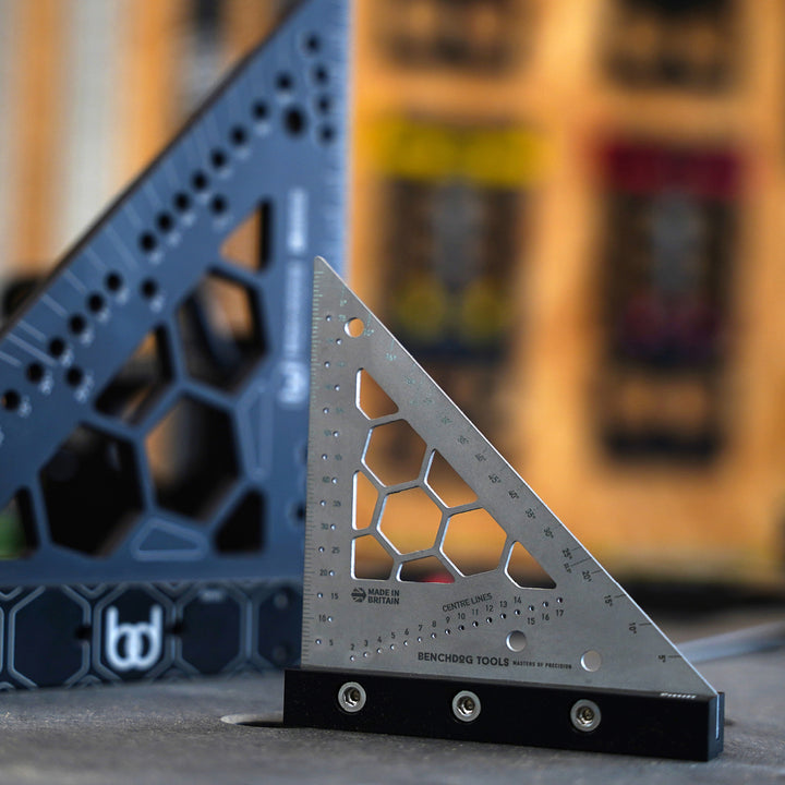 Benchdogs Pocket Triangle with 175mm Carpenter Square in background