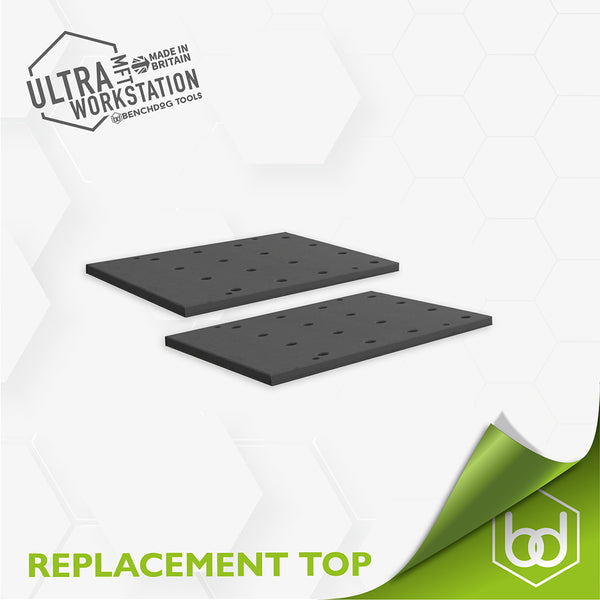 Ultra MFT Workstation Out-Rigger Replacement Top (Pair) - Black Valchromat