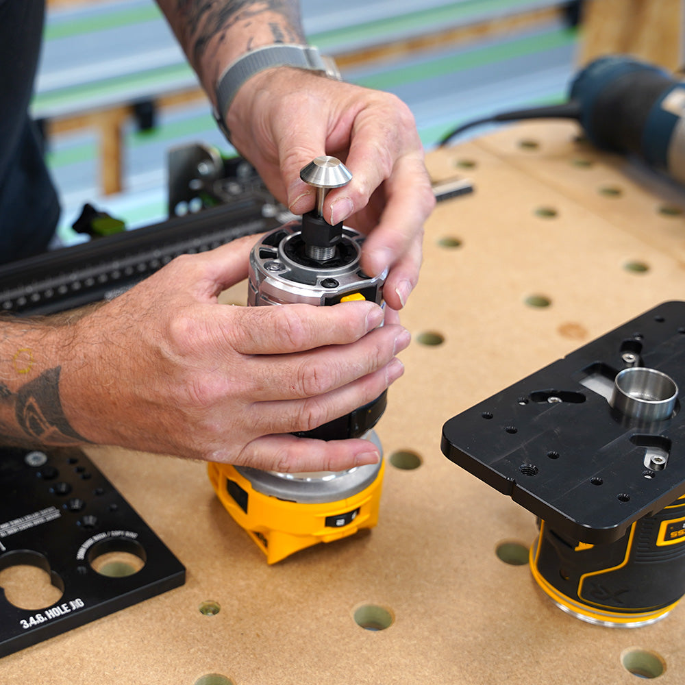 Router Big Base Guide Bush Mandrel