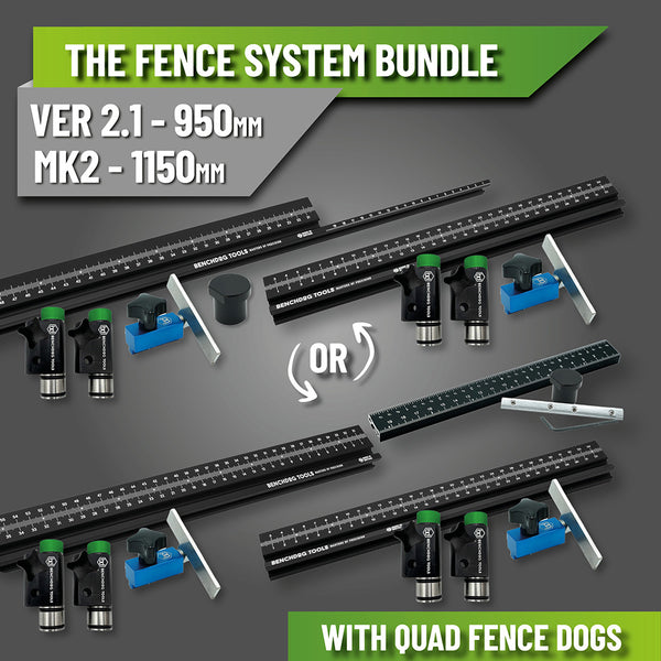 The Fence System Bundle - 1150mm MK2 or 950mm Ver 2.1) - With MK2 Quad Fence Dogs