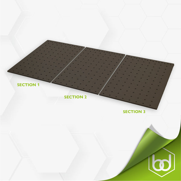 2400 x 1100mm MFT Top - Black Fibralux MR - 3 SECTIONS SHIPPABLE