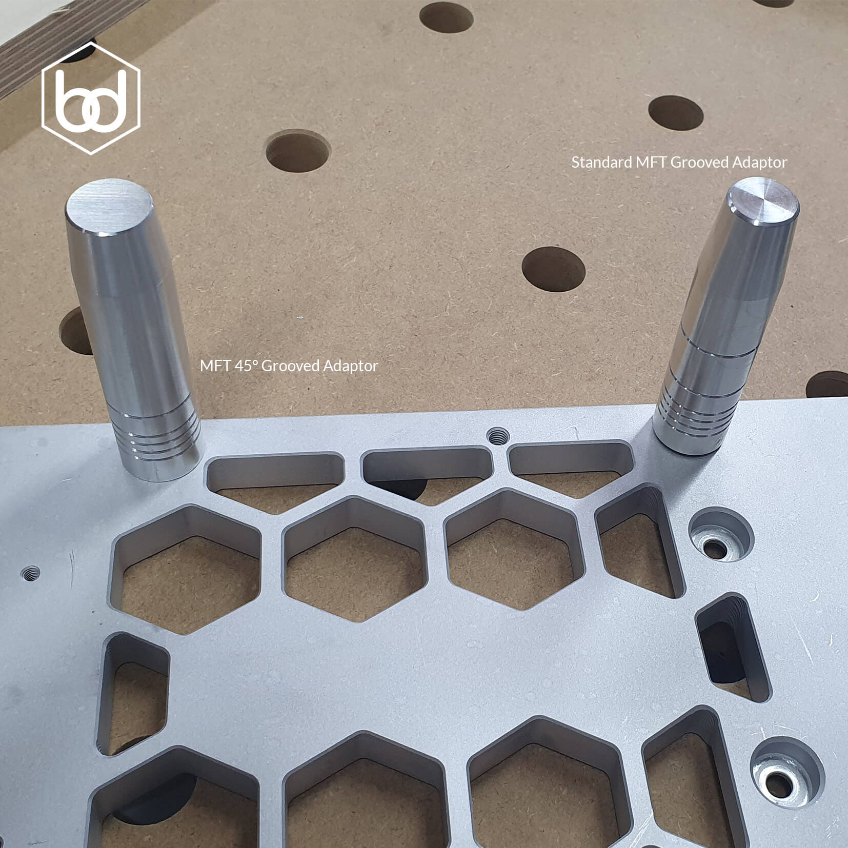 MFT Grooved 45° Adaptor in action