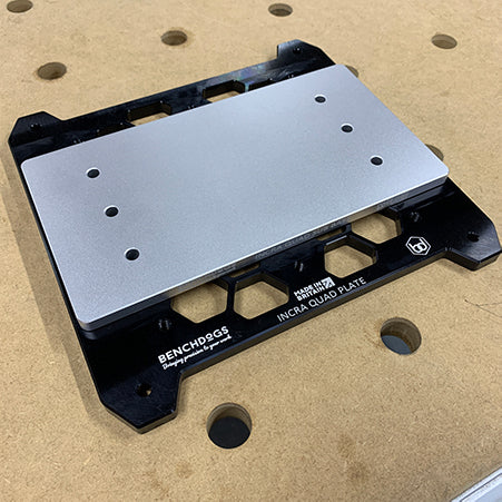 Sub Base Plate for use with Incra Quad Base Plate attached to Incra Quad Plate